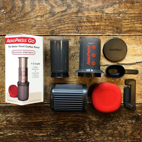 Aeropress Go Portable 1-3 cups (100枚 フィルター入り) - オーガニックコーヒーの通販、サブスク - コーヒー豆の卸売り ｜ TOKYO COFFEE Organic Coffee